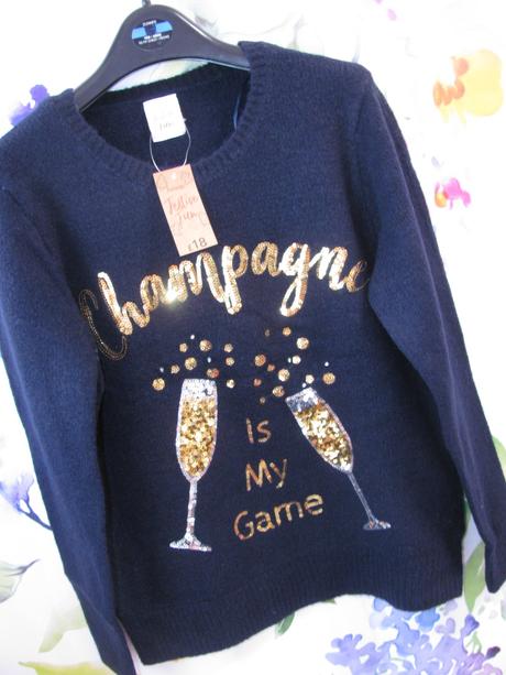 Tmavě modrý svetr s flitry a světýlkama, george,38