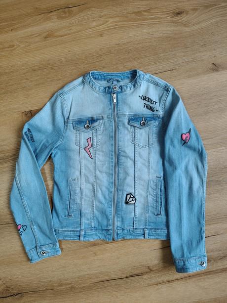 Dívčí strečová stylová riflová bunda c&a 152, c&a,152