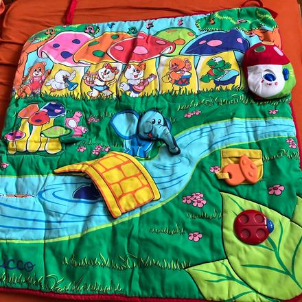 Hraci interaktivní deka pro miminka+4 kostky, 