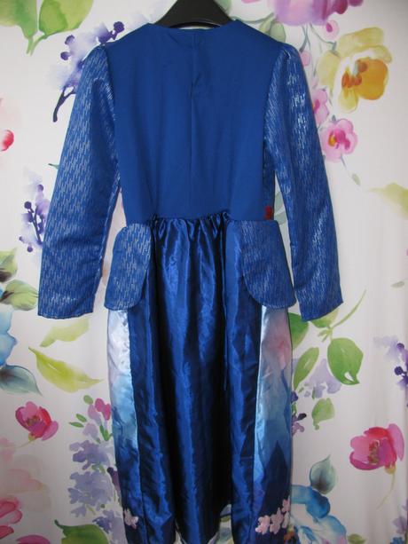 Krásné karnevalové, modré šaty mary poppins, 