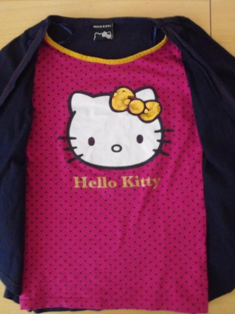 Tričko +svetrík hello kitty 2v1, sanrio,128