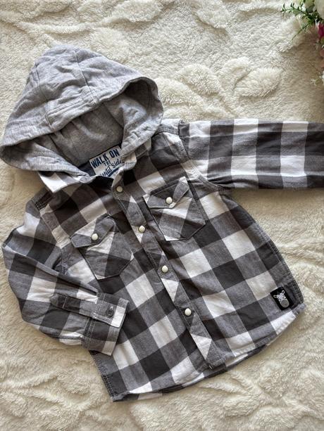 Košile flanelová s kapucí - v.12/18 měs., 86