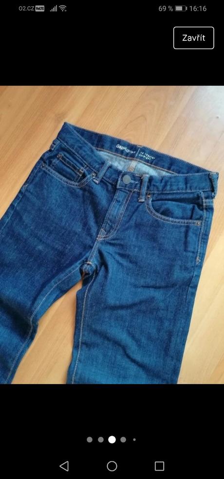 Dětské tm. modré džíny, gapkids, gap,140