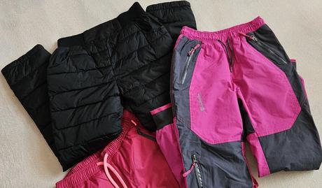 Troje dívčí zimní kalhoty, vel.140/160, lewro,140