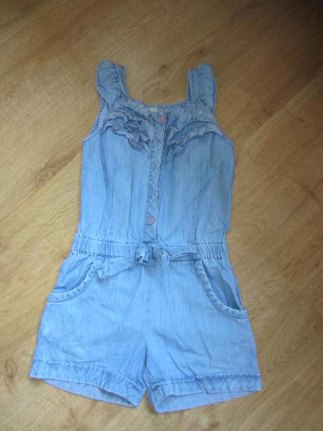 Peckovní džínový overal s volánkama, ladybird,116