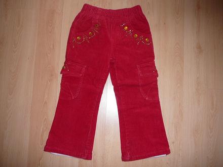 Manžestráky podšité bavlnou, 110