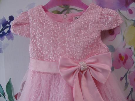 Krásné růžové sváteční šaty, pretty girl,68