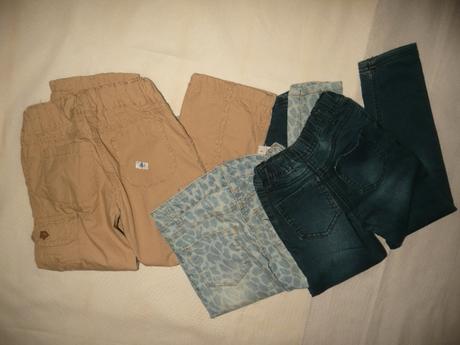 Kalhoty podšité džíny 3x vel 110/116 5/6 let, cherokee,116