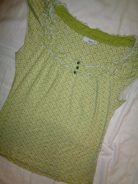 Bílozelené elastické tričko od nextu 38/40, next,40