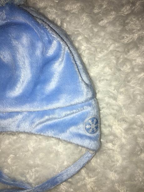 Modrá zimní chlupatková čepička, 74