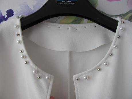 Společenské dívčí elastické sako na šaty, 146