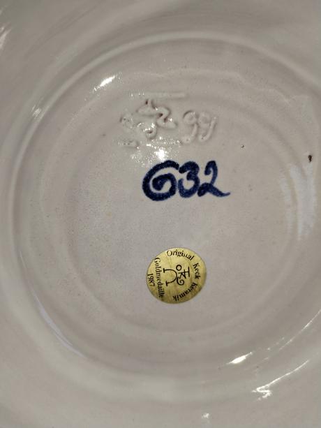 Originální zdobená keramická mísa, 