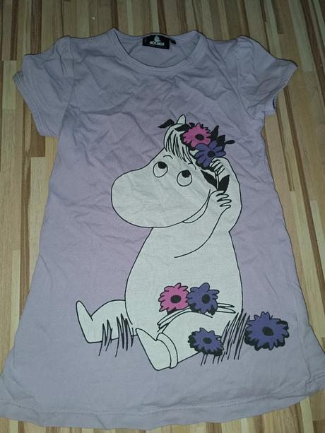 Fialové tričko moomin, mumík 104 lindex, lindex,104