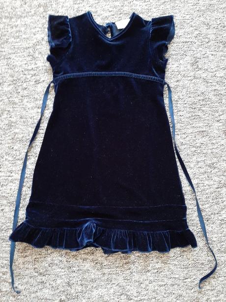 Tmavomodre sametove saty, next,98