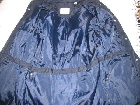 Přechodná tmavě modrá dámská bunda s kapucí, tchibo,40