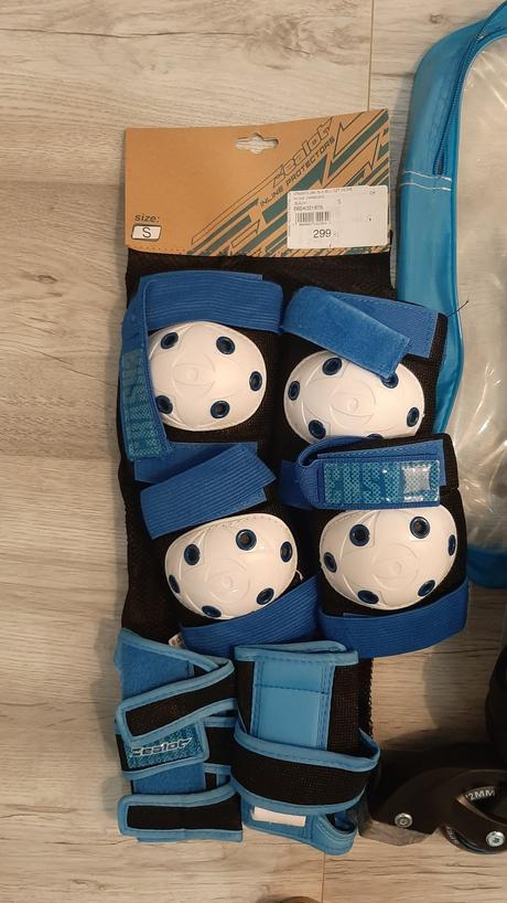 Dětské in-line brusle vel.33-37 + chrániče, crivit,33