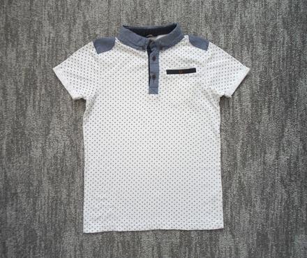 Bílé tričko triko s límečkem polo, george,146