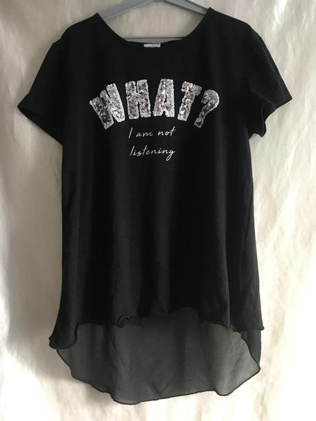 Vel. 158 černý dívčí top, 158