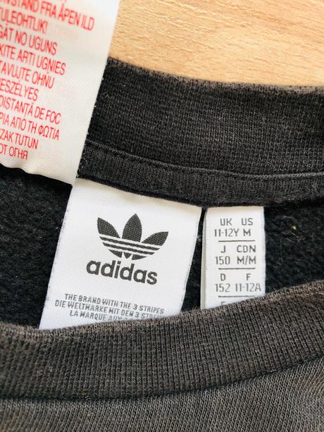 Adidas mikina cerna 152 m 11-12 let, adidas,152