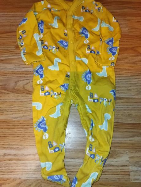 Žlutý overal s dinosaury 68 nutmeg, nutmeg,68