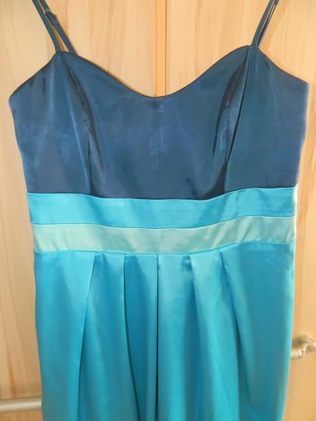 Modré společenské - plesové šaty vel. 36/38, 36