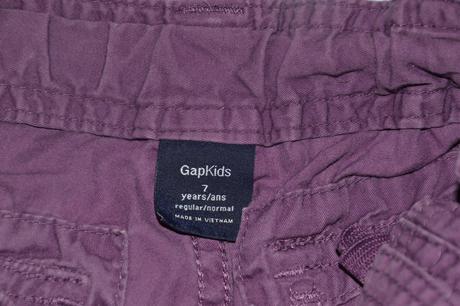 Fialové plátěné kraťasy, 7 let, zn. gap, regulace , gap,122