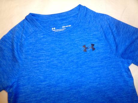 Krásné modré melírované funkční tričko 128-134, under armour,128