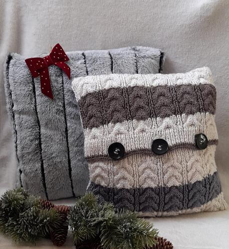 Pletený povlak na polštář chunky knit, 