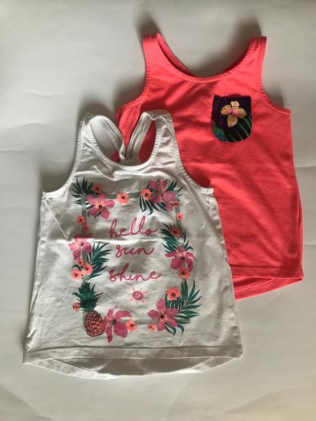 Dvě tílka neon 92/98, f&f,92