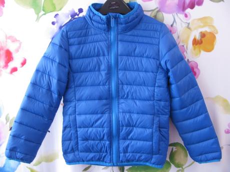 Přechodná prošívaná modrá bunda tchibo, tchibo,140