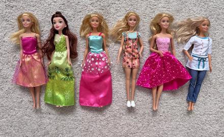 Panenky barbie, 6 kusů,