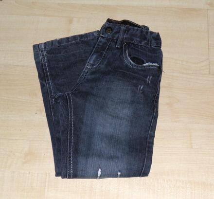 Černé/ tmavě šedé džíny - vel.128, f&f,128