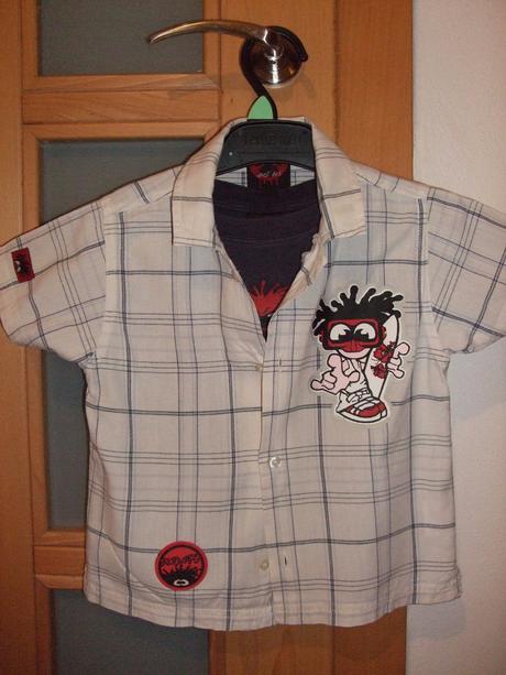 Štýlová košeľa + tričko devil fish, 104