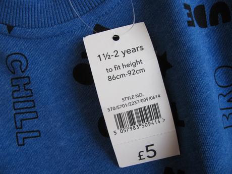 Modrá bavlněná chlapecká mikina s potiskem, george,92