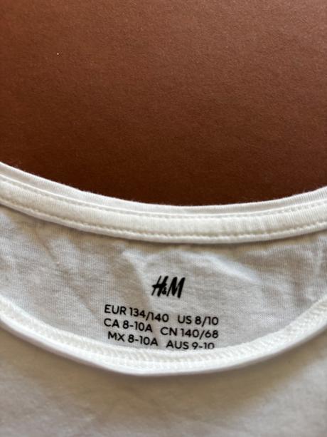 Triko bílé - v.8/9 let zn. h&m, h&m,134