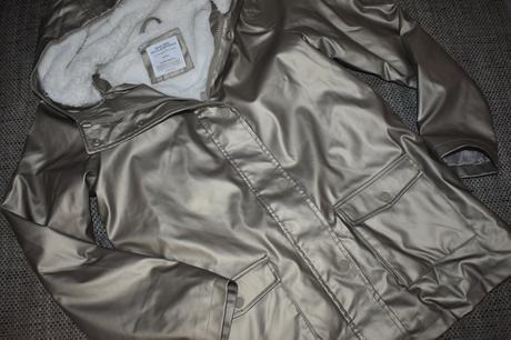 Metalická pogumovaná parka/bunda primark, 152, primark,152