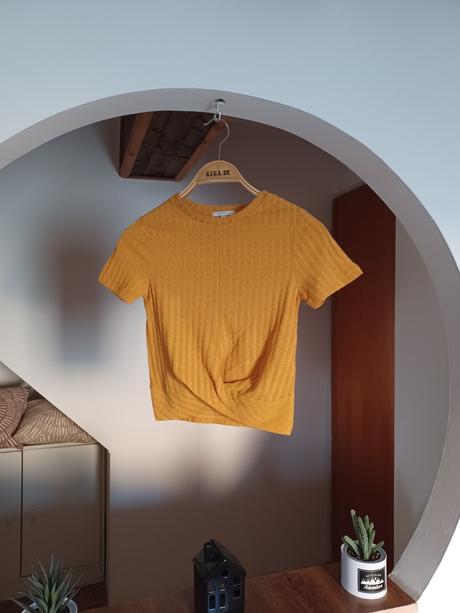 Žebrovaný croptop s uzlem xs / 158, gate,158