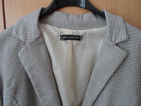 Černé bílé sako sáčko, s