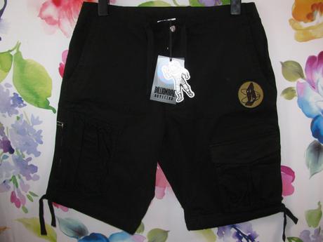 Černé cargo kraťasy značky billionaire boys club, l