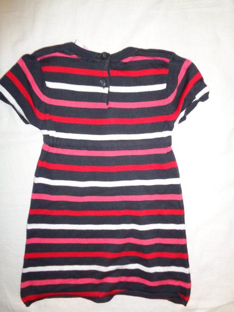 Nádherné pruhované úpletové šaty, topomini,92