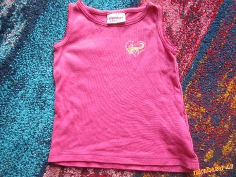 Růžové tričko bez rukávů dopodopo, dopodopo,86