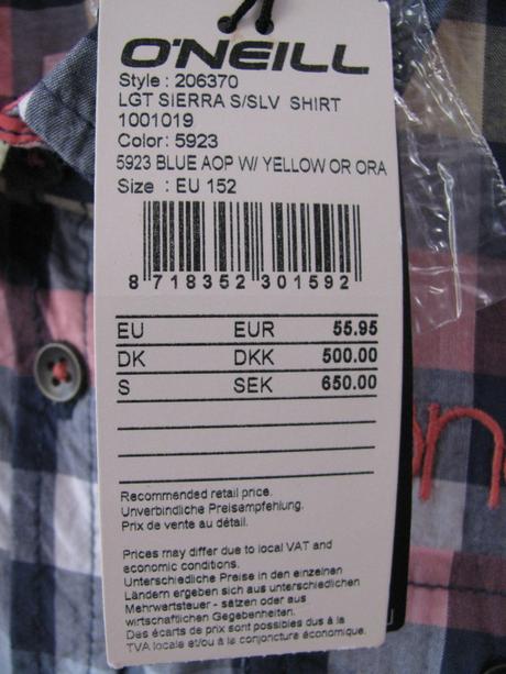 Skvělá károvaná dívčí košile o'neill, o'neill,152