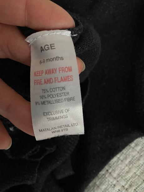 Černý svetřík s lesklou nitkou vel. 6-9 měs/62-74, matalan,74