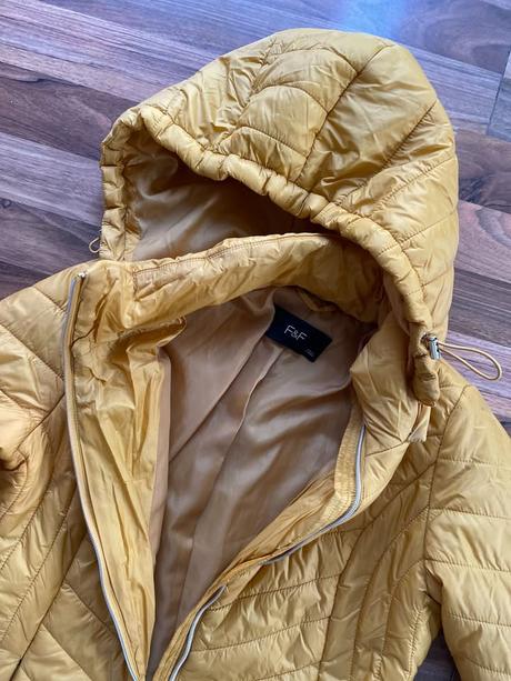 Okrová prošívaná bunda, vel xs/s, ff, f&f,xs