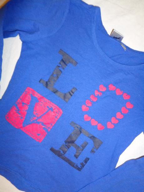 Krásné modrofialové tričko love, alive,122