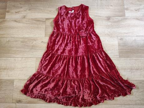 Červené šaty, h&m,128