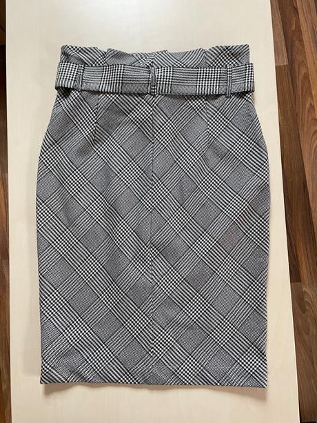 Káro rozepínací sukně s páskem, vel 44/ cca xxl i, h&m,xxl