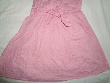Krásné růžové vyšívané šaty, h&m,122