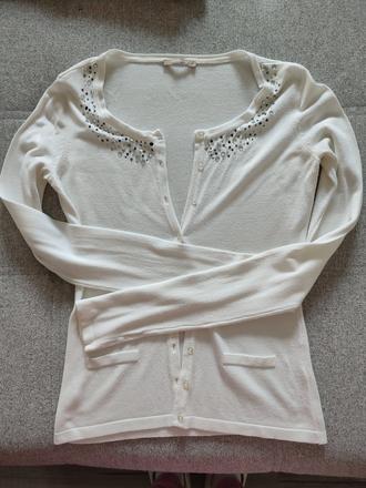Bílý kardigan s kamínky orsay, velikost 32, orsay,32