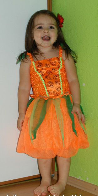 Karnevalové dvoudílné šaty dýňová víla halloween,